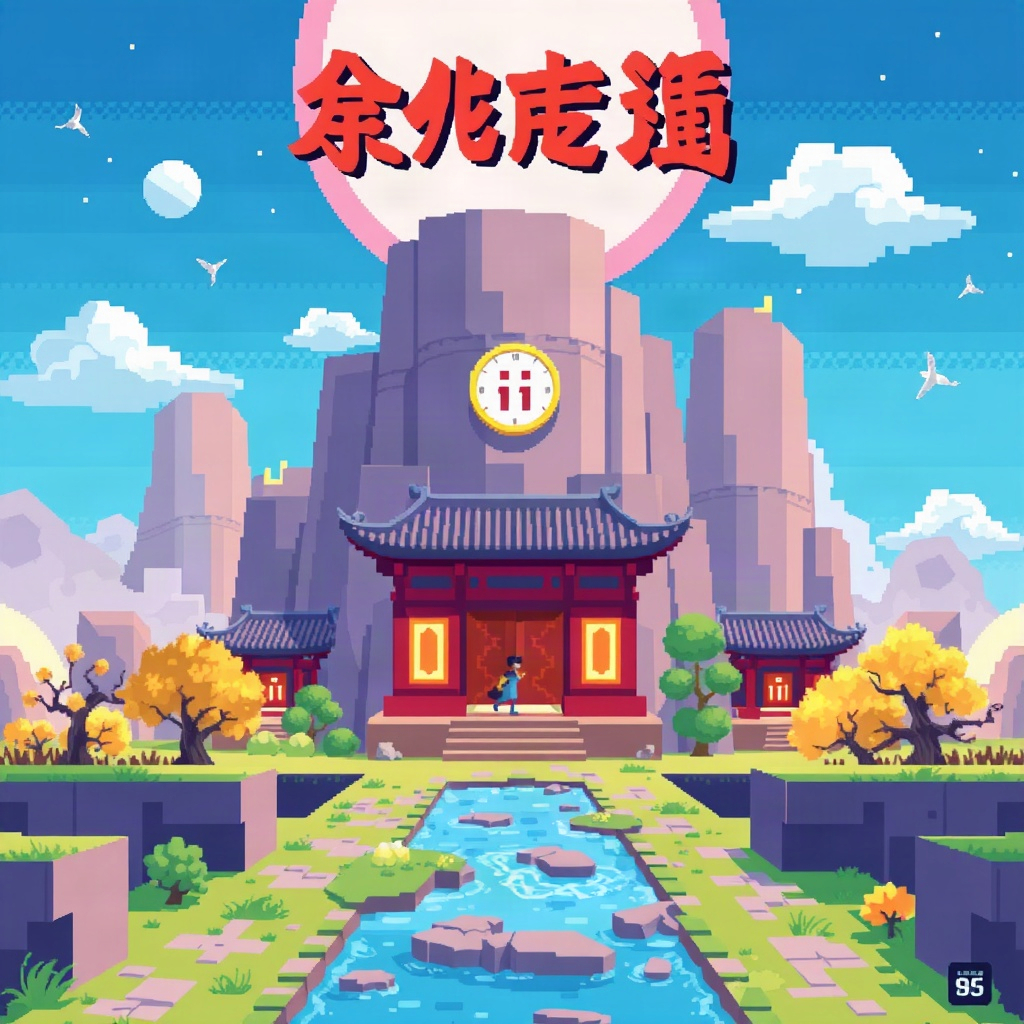 AI互动短剧《像素心跳》像素风游戏世界封面